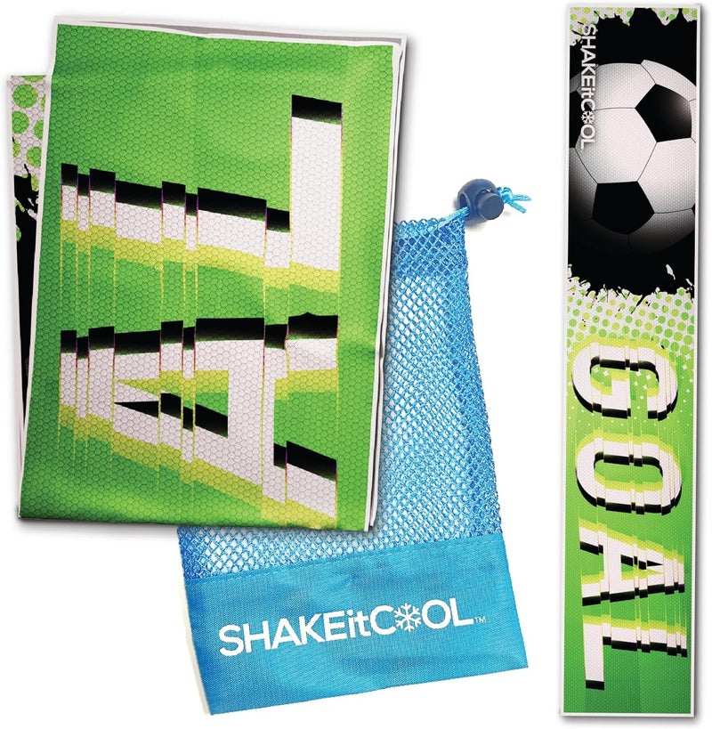 SHAKEitCOOL Original Cooling Towel – Be Cool in Style - Heat Relief, Soft, Lightweight, Sun Protection, Easy Clean - Perfect for Biking, Running, Yoga, Gym, Gardening - Soccer - Image 1